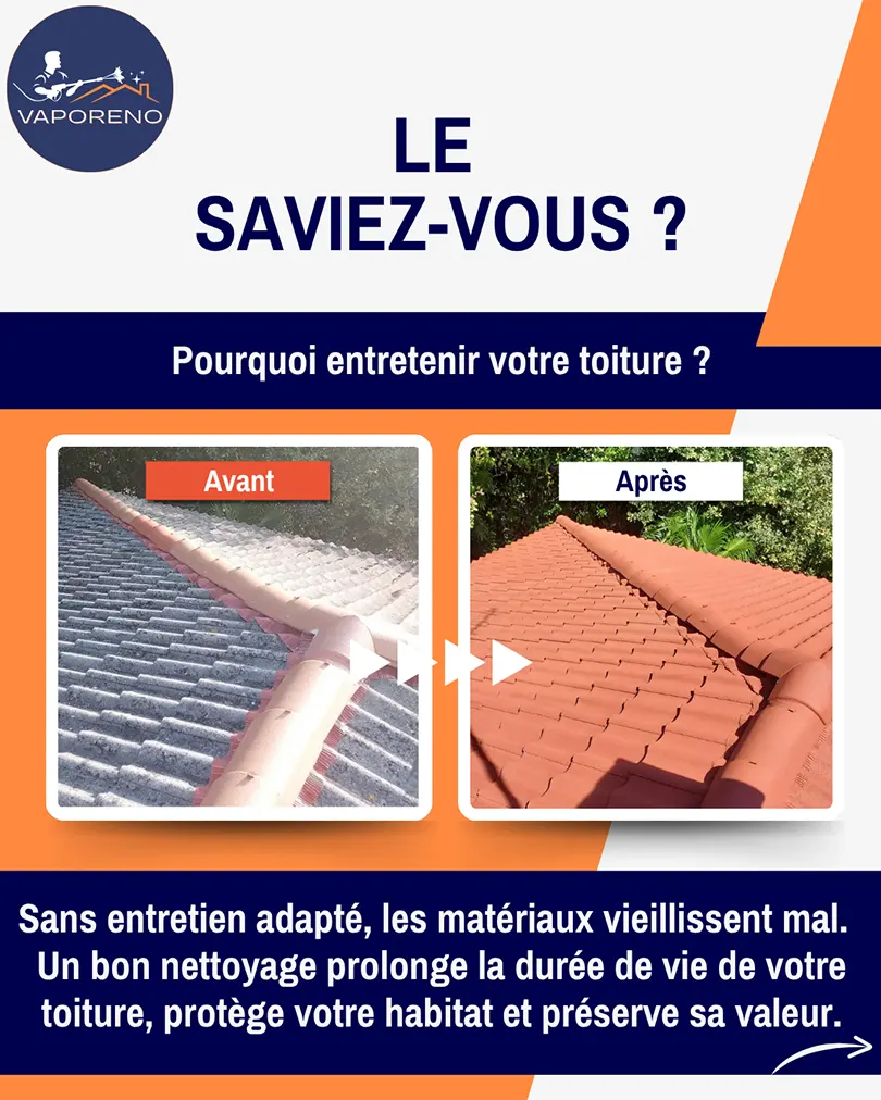 Nettoyage Agen Vaporeno toiture sol façade