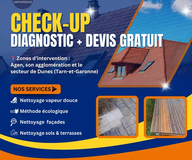 Nettoyage de vos sols, façades et toitures sur Agen et son agglomération.