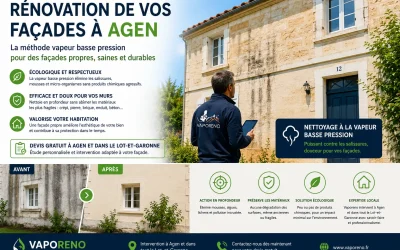 Rénovation de vos façades à Agen : la solution vapeur basse pression pour un résultat durable